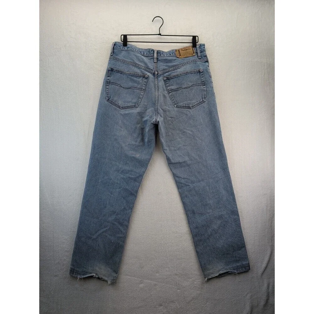Pepe Jeans ORIGINAL PEPE COMFORT Jeans Y2K Distressed Relaxed Fit Size 36x33